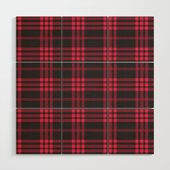 red and black flannel Wood Wall Art