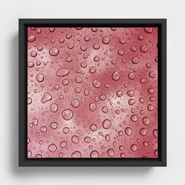 Droplets Pattern Design Framed Canvas