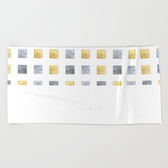 Metallic mosaic Beach Towel