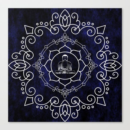 Buddha Lotus Mandala Canvas Print