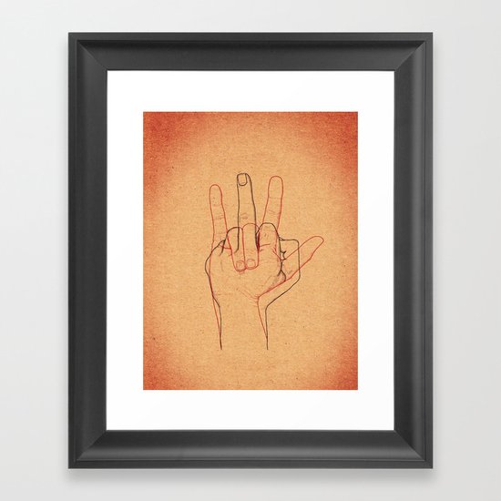 Love and Hate Framed Art Print