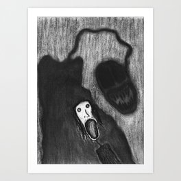 The Watcher Art Print | Haunted, Evil, Creepy, Stalker, Strange, Darkart, Demon, Nightmares, Monster, Charcoal 