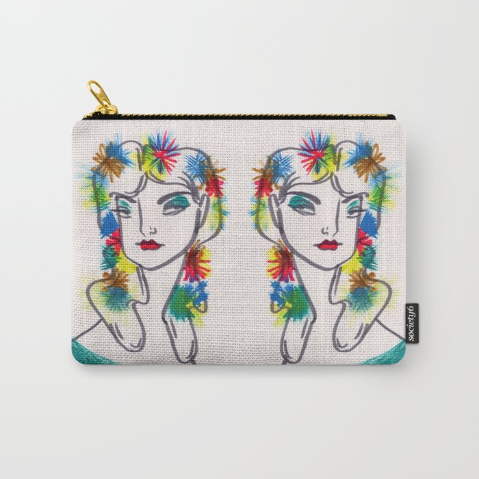 Flora in Her Hair Carry-All Pouch