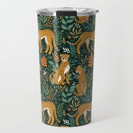 Spring Cheetah Pattern II - Lush Green Travel Mug