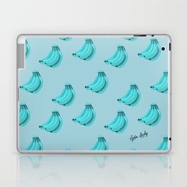 Banana teal- blue background Laptop Skin