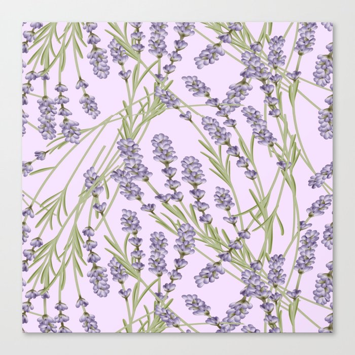 Luscious Lavender Floral Pattern  Canvas Print