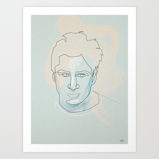 one line Scrubs:« J.D. » Dorian Art Print
