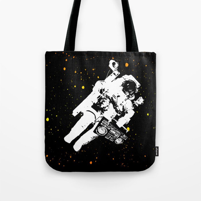 Space Jamz Cosmic Boombox Astronaut Tote Bag
