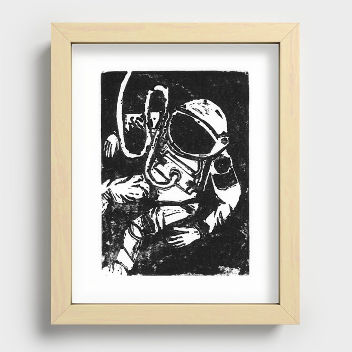 Space Man Recessed Framed Print