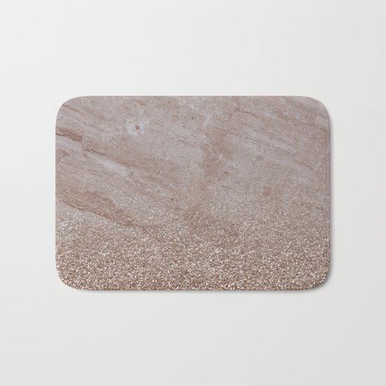 Beige shimmer marble gradient Bath Mat