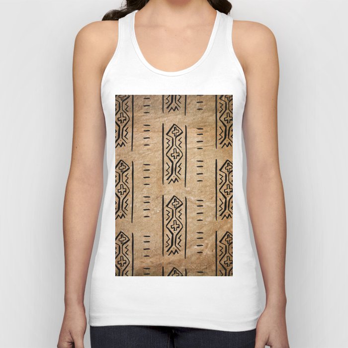 Mud Cloth Mercy Brown and Black Texture  Tank Top