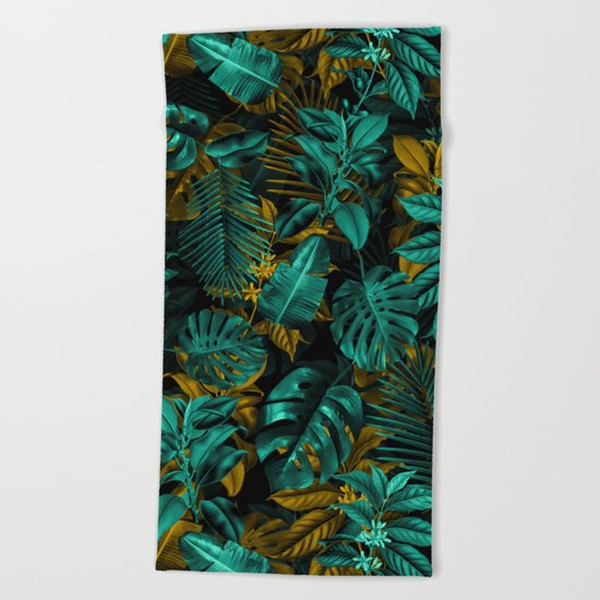 TROPICAL GARDEN VII Beach Towel