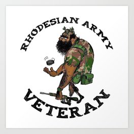 Rhodesian Army Veteran (Color) Art Print