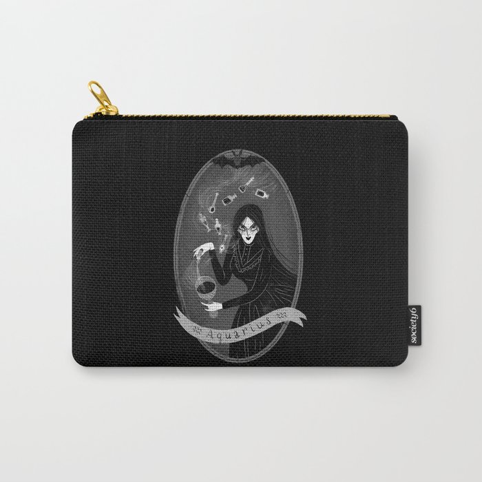 Aquarius Witchy Zodiac Carry-All Pouch