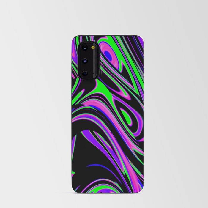 Violet and Lime Blackout Drip Android Card Case