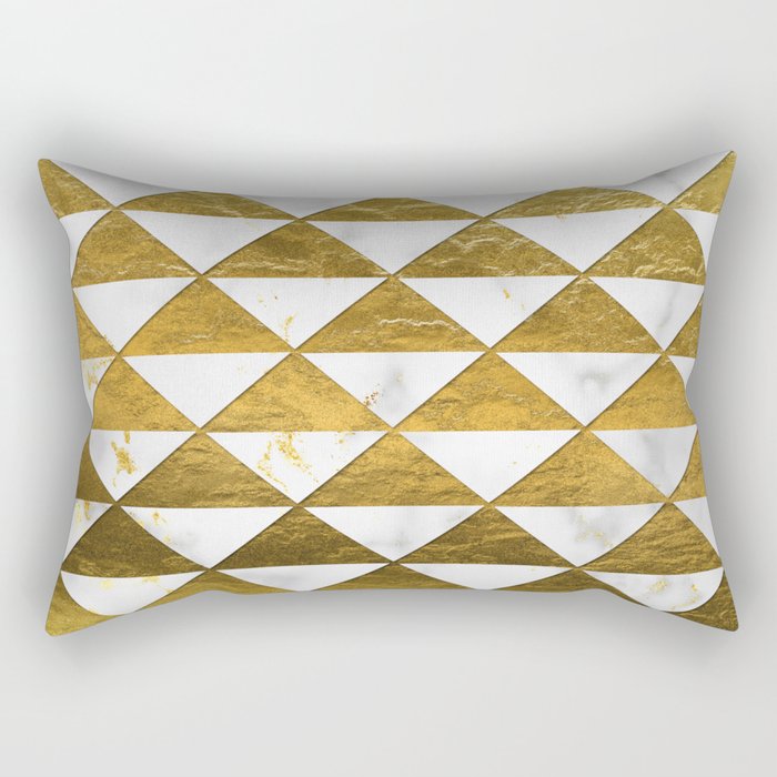 Marble and Gold Pattern #3 Rectangular Pillow