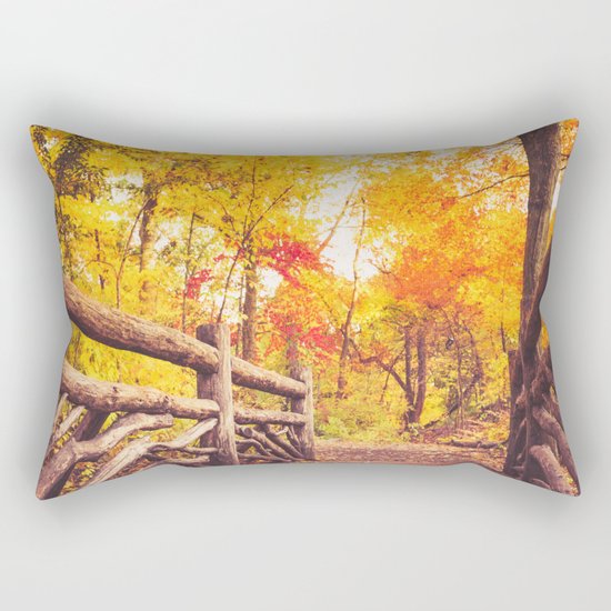 New York City Autumn in Central Park Rectangular Pillow
