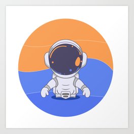 Astronaut In The Ocean Art Print