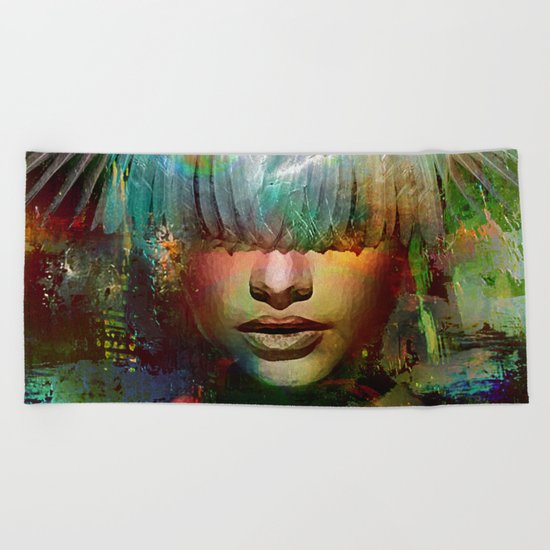 The guardian of the dusk Beach Towel