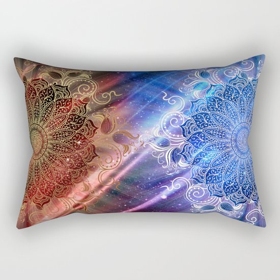Mandala - Mighty fire & ice Rectangular Pillow