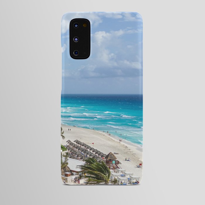 Mexico Photography - Exotic Beach By The Blue Ocean Water Android Case