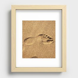 Footprints  Recessed Framed Print