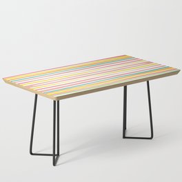 Natural Stripes Pattern Colourful Spring Green Pink Yellow Teal Orange Coffee Table
