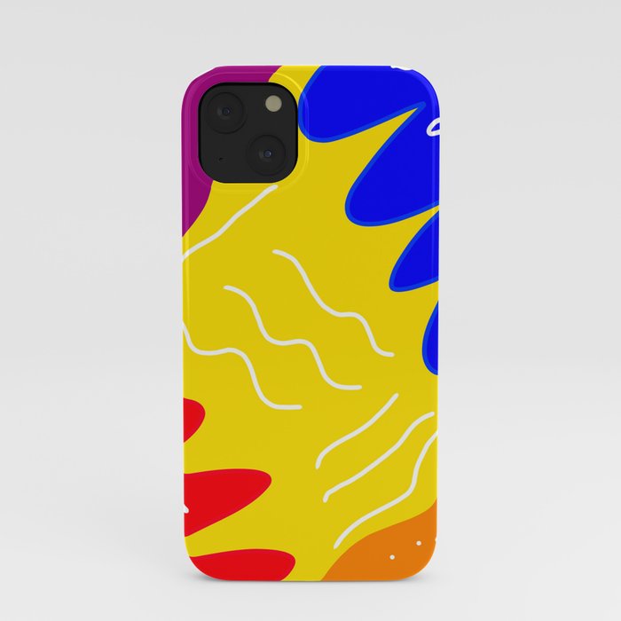 colorful lines shapes pattern design iPhone Case