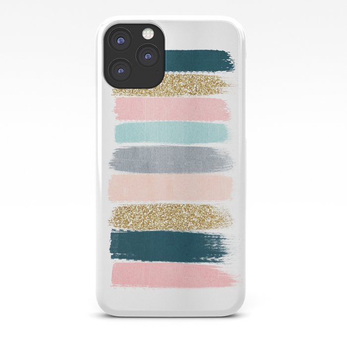 Zara Brushstroke Glitter Trendy Girly Art Print And Phone Case For Young Trendy Girls Iphone Case By Charlottewinter Society6