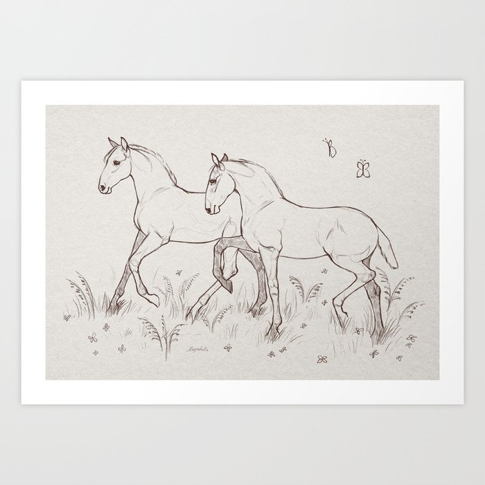 Foal Friends 1 Art Print