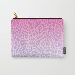 Modern girly pink lavender ombre animal print Carry-All Pouch