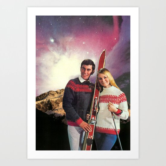 Ski Stars Art Print