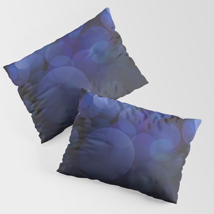 Blue Circles abstract design Pillow Sham
