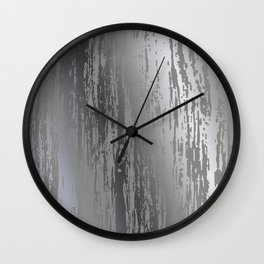 Silver Gray  Glitter Christmas Wall Clock