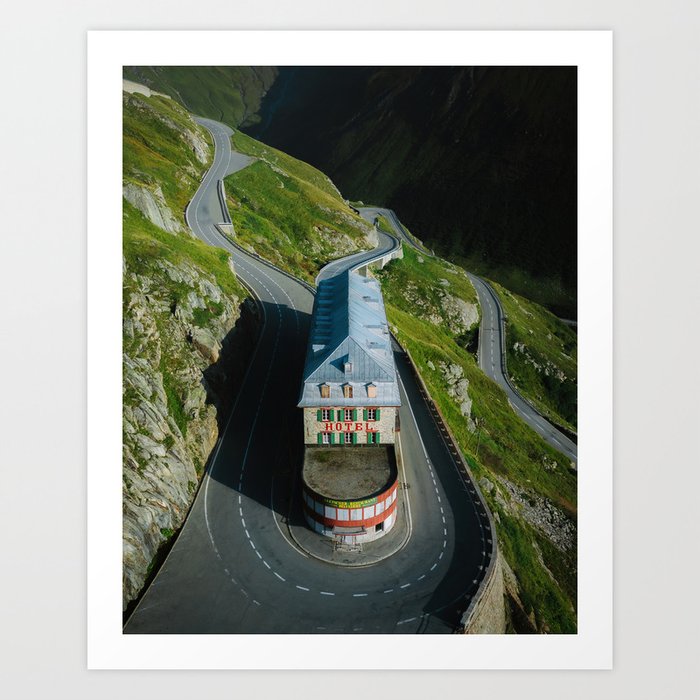Belvedere Switzerland Mountain Pass Road – Outdoor Photography Art Print