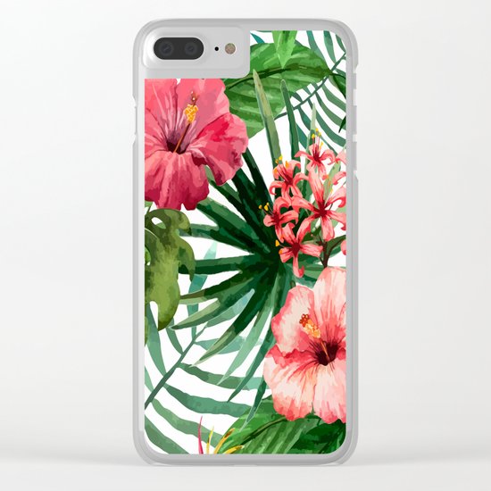 FLOWERS WATERCOLOR 8 Clear iPhone Case