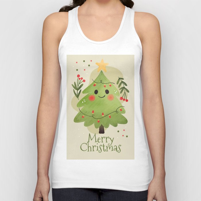 Cute Christmas Tree Tank Top