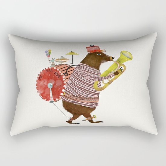 one bear band Rectangular Pillow