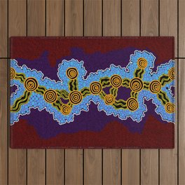 Authentic Aboriginal Art - 2 Outdoor Rug