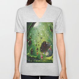 Totoro Christmas V Neck T Shirt