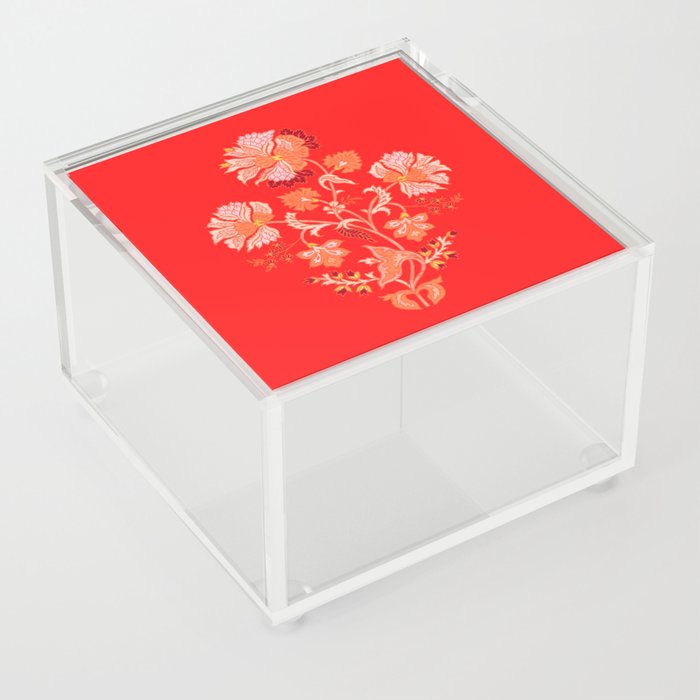 Red Flowers Acrylic Box
