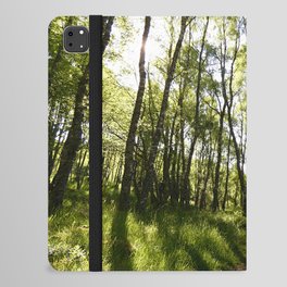 Scottish Highlands Spring Light and Shadow Nature Path iPad Folio Case