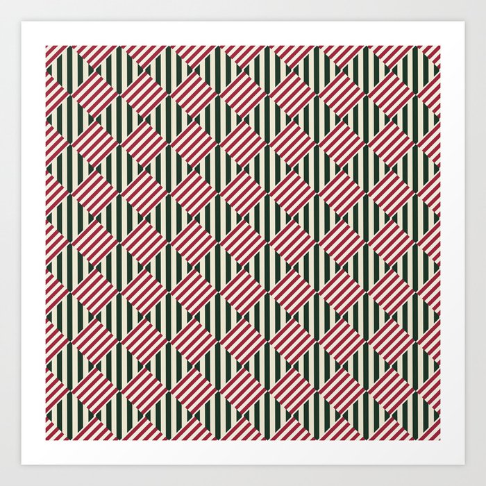Christmas holiday seamless pattern 05 Art Print
