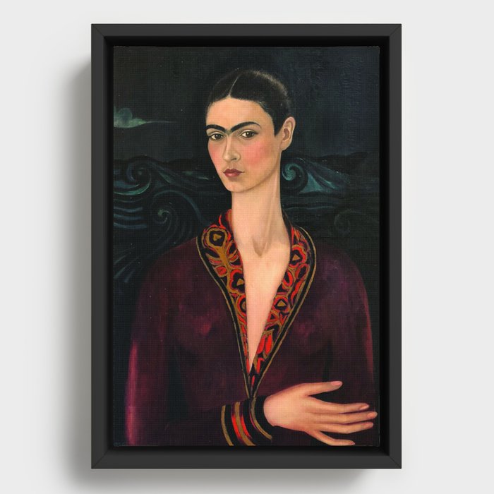 Frida Kahlo Self-portrait in velvet dress, 1926 Framed Canvas