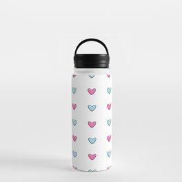 Valentines colorful hearts Water Bottle