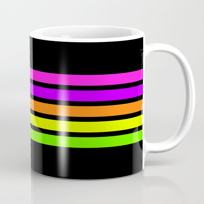 Minimal Abstract Retro Stripes 80s Neon Style - Nena Coffee Mug
