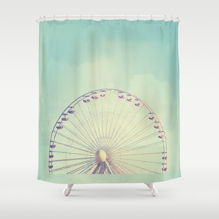 Ferris Wheel - Round and Round Shower Curtain