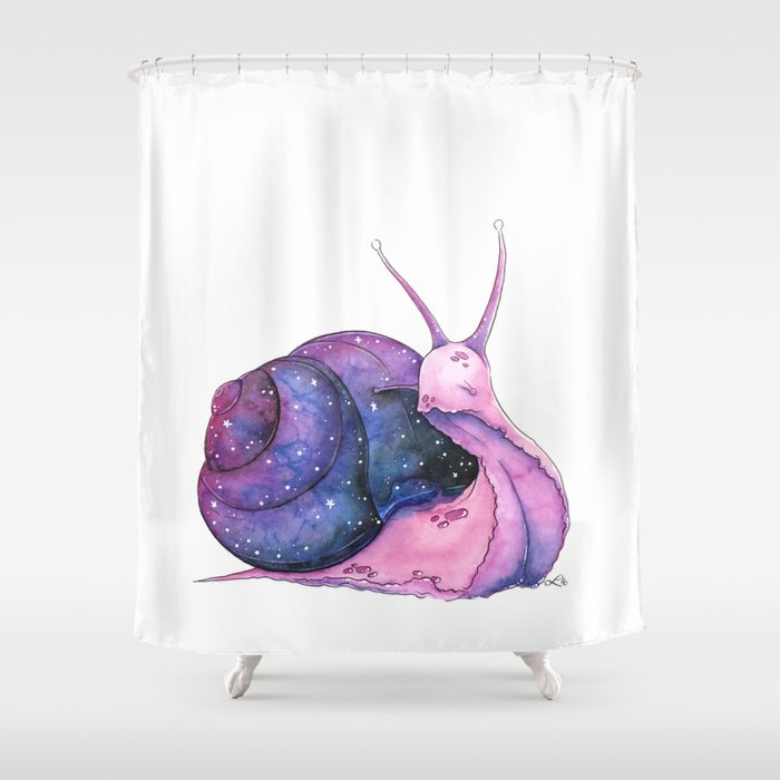 Galactic Snail Shower Curtain By Lyndaparker Society6