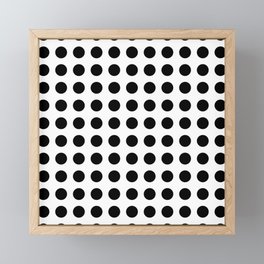 Simply Polka Dots in Midnight Black Framed Mini Art Print