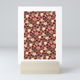 Life is Sweet, Chocolates Pattern Mini Art Print